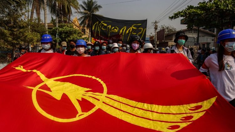 Myanmar: manifestazione