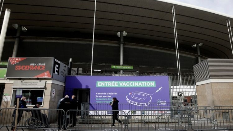 Vaccination centre at the Stade de France