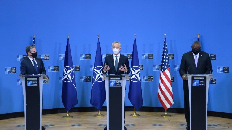 Bei einer Pressekonferenz am NATO-Hauptquartier am Mittwoch wurde über die Rückzugspläne gesprochen