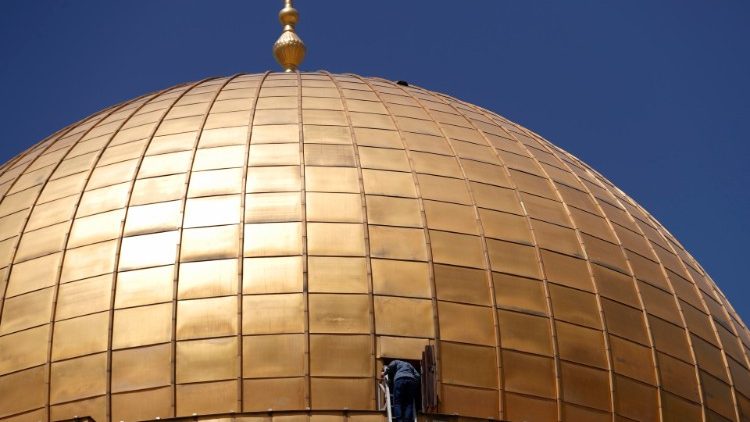 Hier erhob sich einst der jüdische Tempel: Kuppel des Felsendoms in Jerusalem