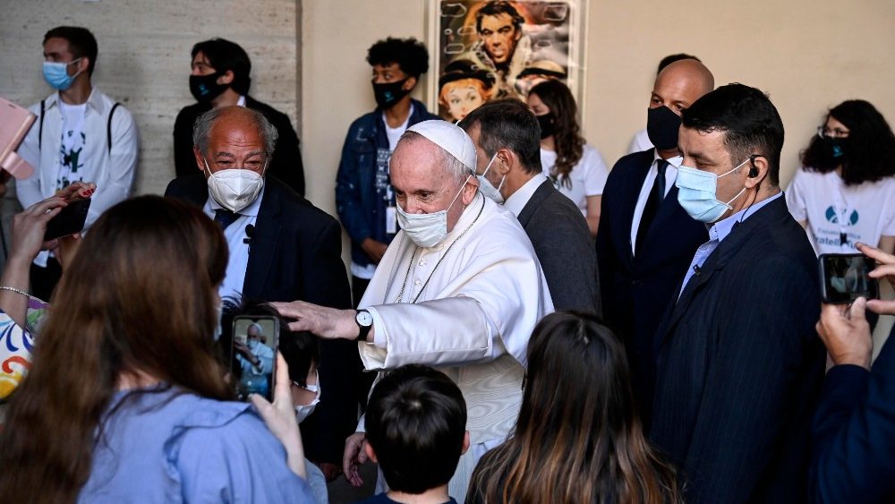 Pope Francis visits the Scholas Occurrentes