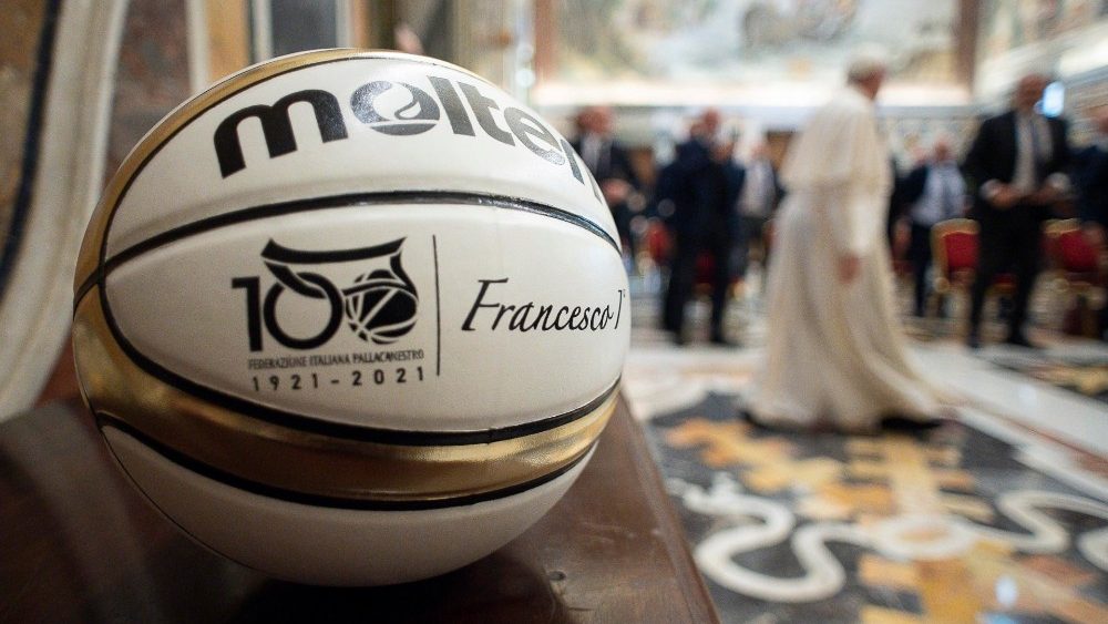 Talianska basketbalová federácia na audiencii u Svätého Otca, 31. mája 2021