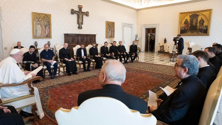 Setkání papeže Františka s kněžskou komunitou ze San Luigi dei Francesi