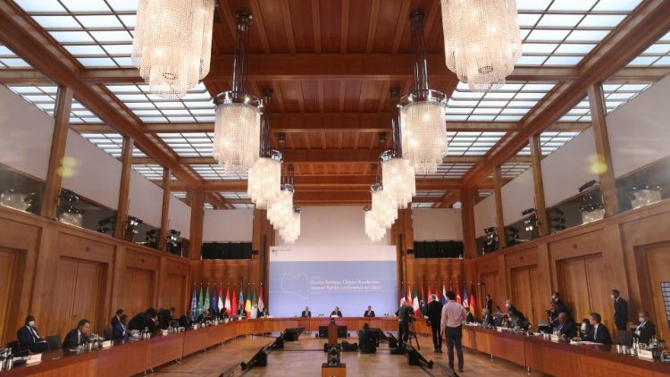 La sala dove si è tenuta la seconda Conferenza di Berlino sulla Libia