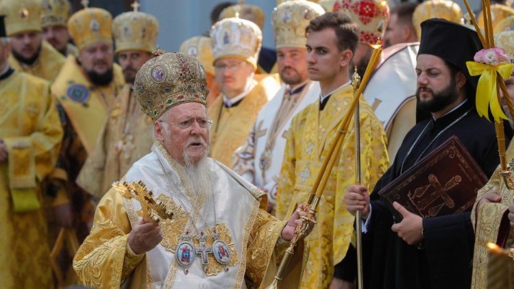 2021 metų rugpjūčio pamaldos Kyjive, kurioms vadovavo patriarchas Baltramiejus
