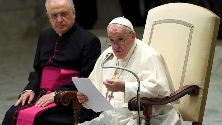 教皇フランシスコ　2021年10月6日の一般謁見　バチカン・パウロ6世ホール