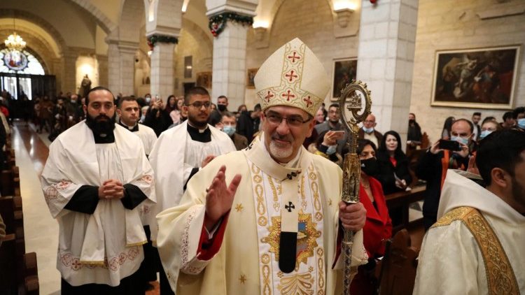 Le patriarche latin de Jérusalem - messe de la nuit de Noël