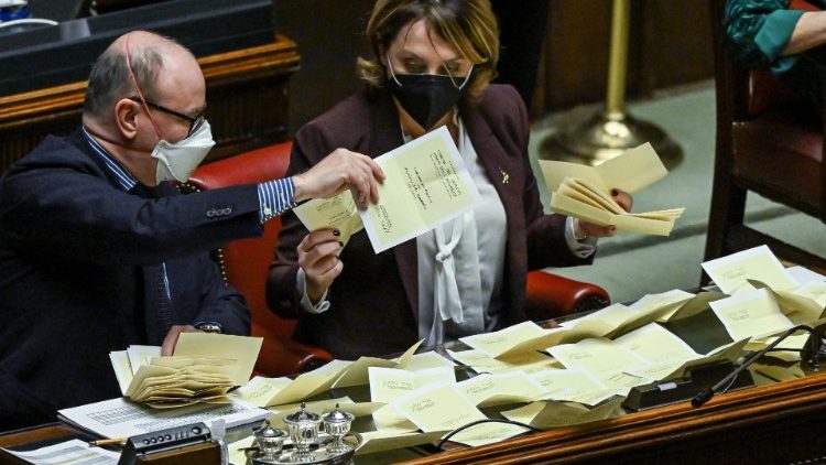 Un momento dello scrutinio per l'elezione del Presidente della Repubblica in Italia