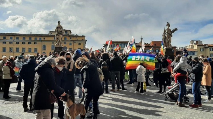 Manifestazione a Firenze per la pace in Ucraina