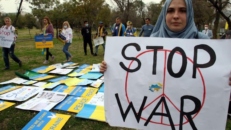 Protest in Islamabad gegen Russlands Krieg in der Ukraine
