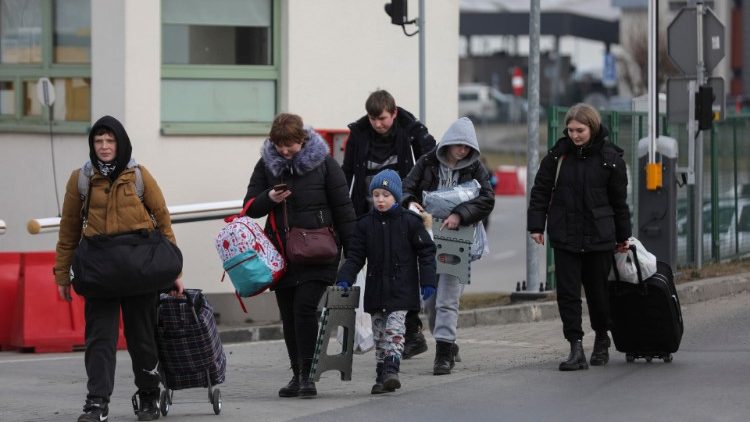 Karo pabėgėliai prie Ukrainos–Lenkijos sienos