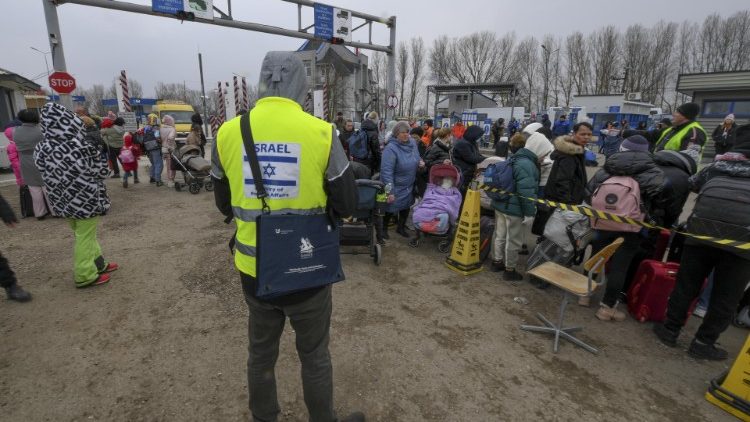 Ukrainische Flüchtlinge an der Grenze zu Moldau