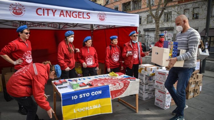 In Italien werden Spenden für die Ukraine gesammelt