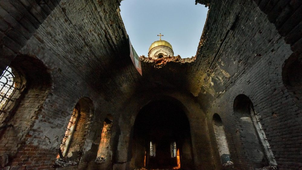 Igreja destruda em Kramatorsk, regi?o de Donetsk (Photo by Juan Barreto/AFP)