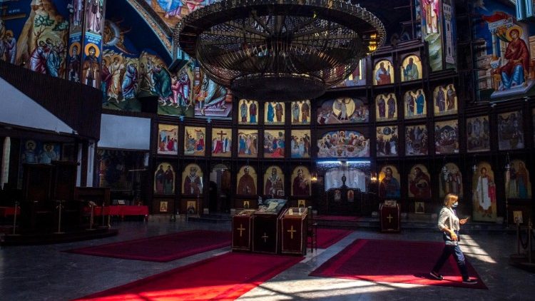 L'Eglise orthodoxe de Saint Clément à Skopje, le 10 mai 2022.