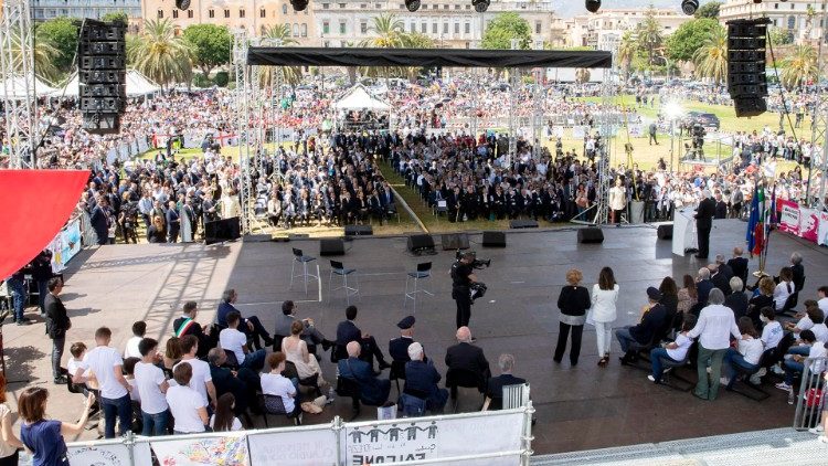 L'intervento del presidente Mattarella al Foro Italico di Palermo