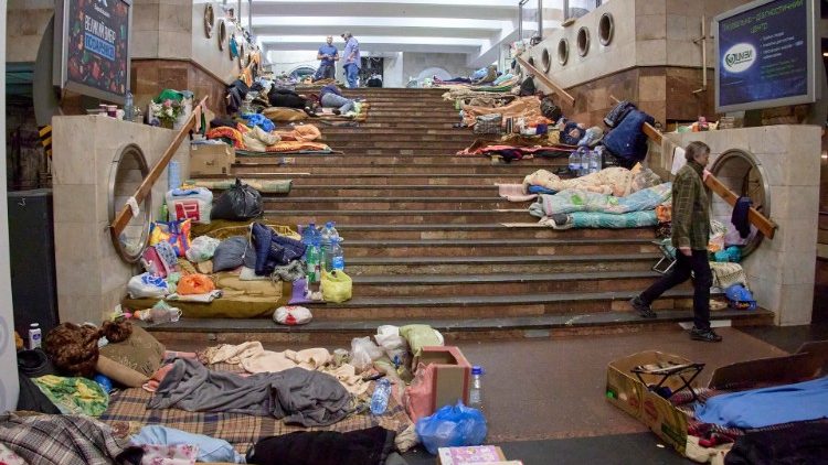 Харкаўскае метро ператворанае ў бамбасховішча