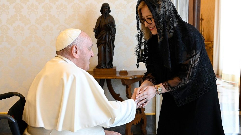 Pope Francis meets with the Chairman of the Parliament of Albania