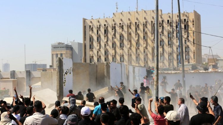 Protests in the Baghdad, the Iraqi capital