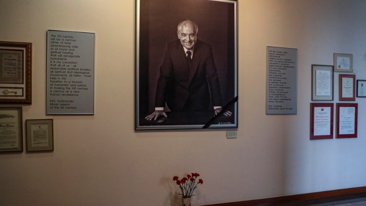 Gorbatschow Bild mit Blumen