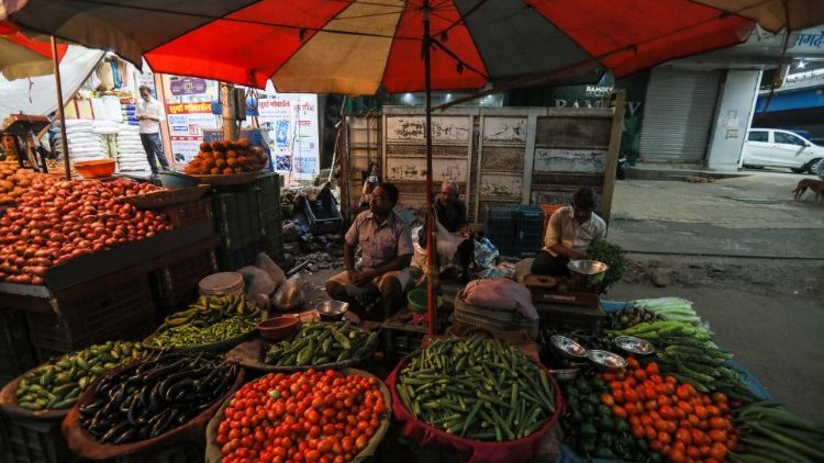 Spzredawca warzyw w Indiach