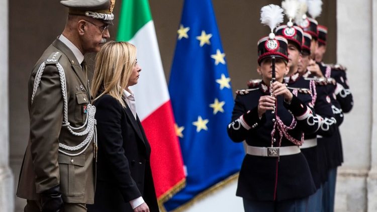 Pani Premier Giorgia Meloni w dniu inaguracji nowego włoskiego rządu