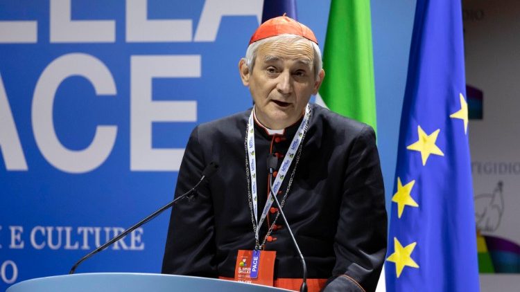CEI-Vorsitzender Kardinal Matteo Zuppi; bei der Pressekonferenz am Donnerstag in Rom war er allerdings nicht anwesend
