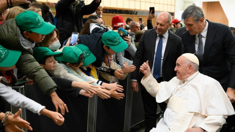 Olasz diákokat fogadott Ferenc pápa a Vatikánban