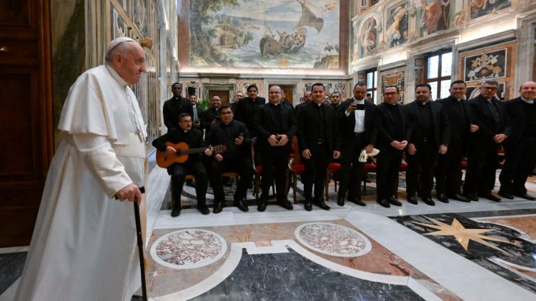 Ferenc pápa a római Latin-amerikai Piusz kollégium tagjaival találkozott 