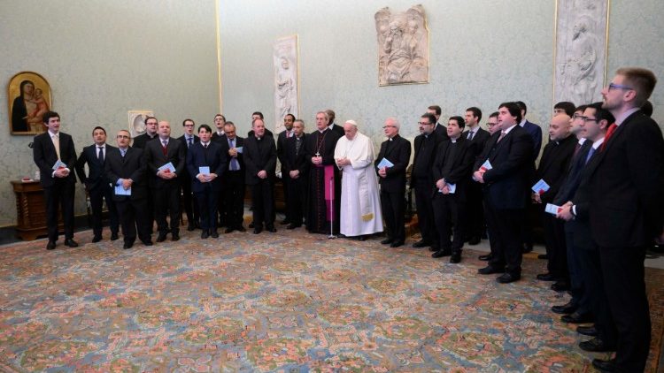 Papież Franciszek z delegacją seminarium z Barcelony