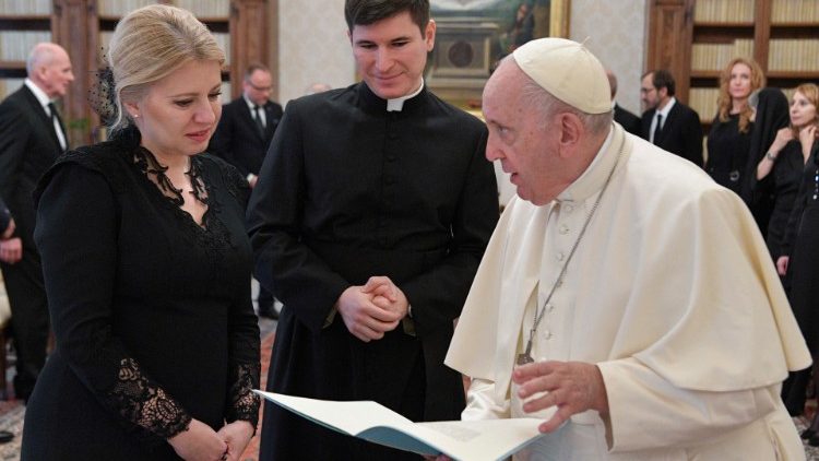 El Papa y la Presidenta de Eslovaquia