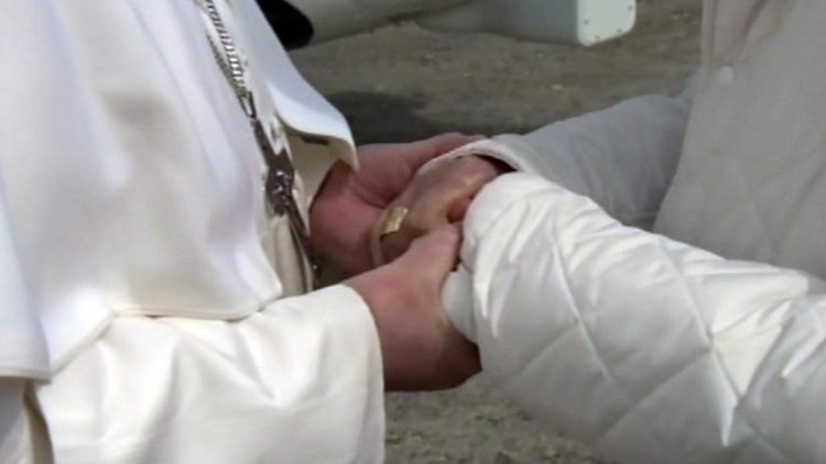 Pope Benedict XVI and Pope Francis meeting IN 2013