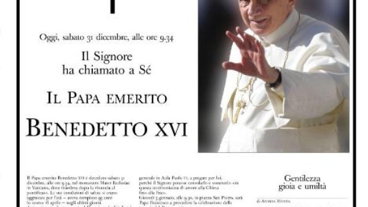 Die Osservatore-Ausgabe zum Tod von Benedikt XVI.