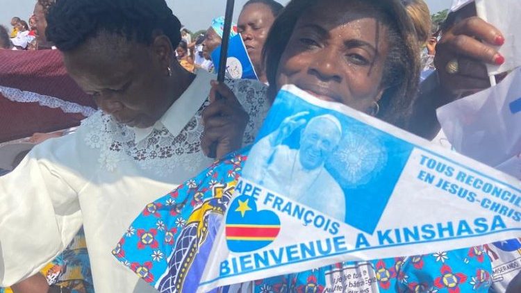Some of the laity that attended the Pope's Mass in Kinshasa.