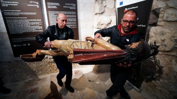 La statue du Christ vandalisée le 2 février.
