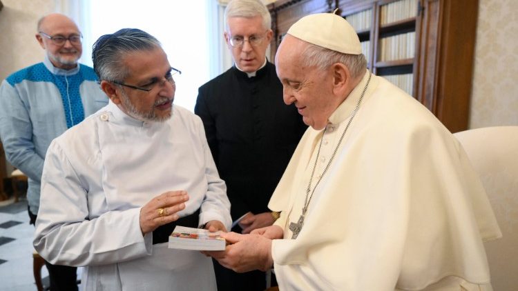 Papież z przedstawicielami Zjednoczonych Towarzystw Biblijnych