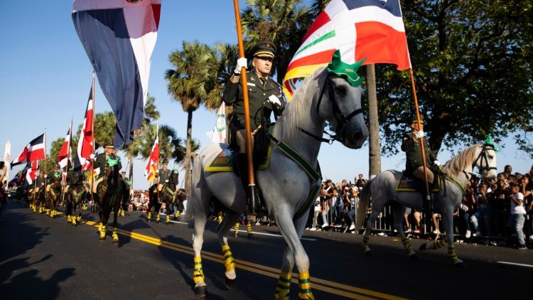 Une parade des forces armes en Rpublique dominicaine lors de la fte de l'indpendance le 27 fvrier 2023. 