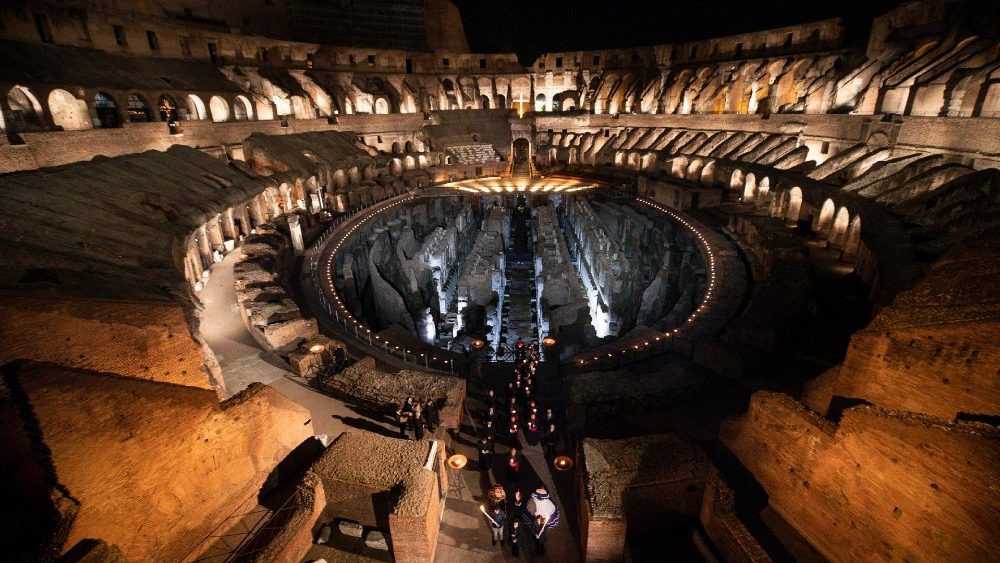 Via Crucis - Way of the Cross at the Colosseum in Rome