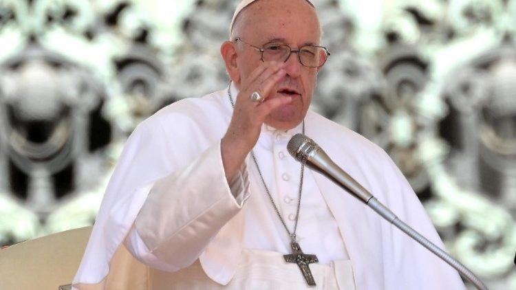 Papa Francesco all'udienza di questa mattina