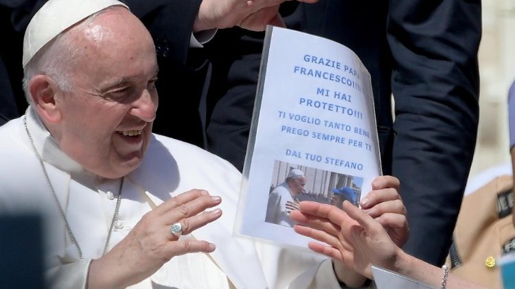 Le Pape Fran?ois lors de l'audience gnrale du 7 juin. 
