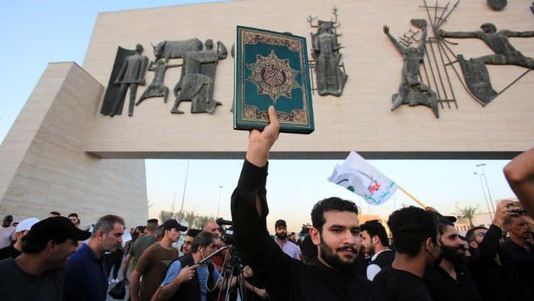 Iraqis protest in Baghdad following demonstrations in Stockholm