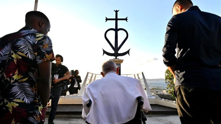 Papa Francesco durante il suo viaggio a Marsiglia, il 22 e 23 settembre 2023