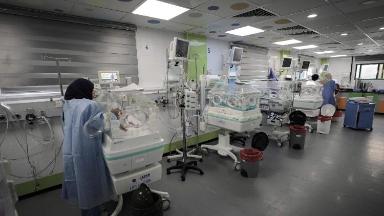 Children receive treatment at Nasser Hospital in Gaza