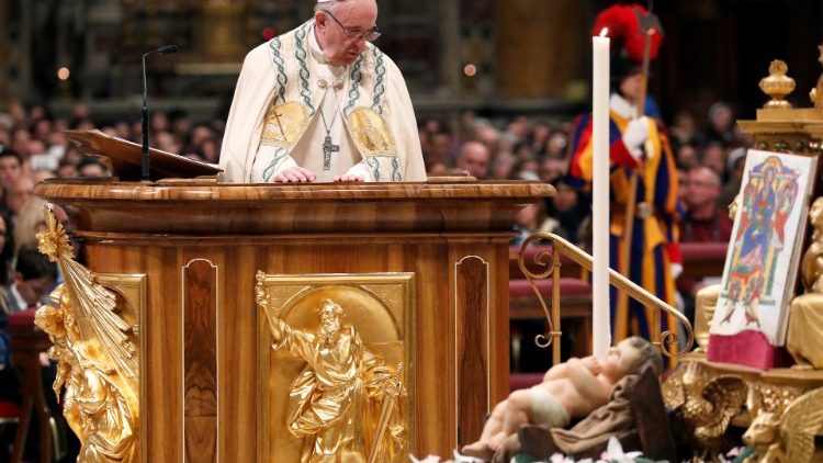 Le Pape François préside les Vêpres et le Te Deum en Action de grâce pour l'année 2018, lundi 31 décembre 2018 en la basilique Saint-Pierre. 