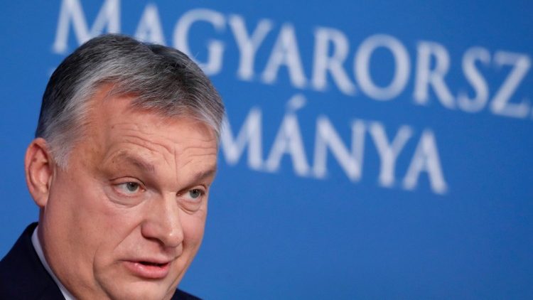 Der Ministerpräsident von Ungarn, Viktor Orban, bei einer Pressekonferenz in Budapest