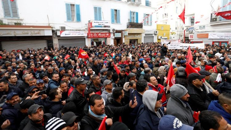 Prosvjed održan 14. siječnja 2019. godine u glavnom gradu Tunisu, na godišnjicu svrgnuća predsjednika Ben Alija