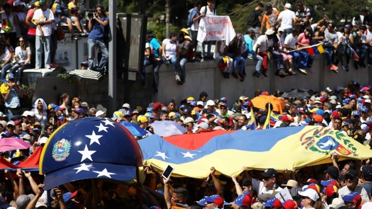 Opozicijos manifestacija Venesuelos sostinėje