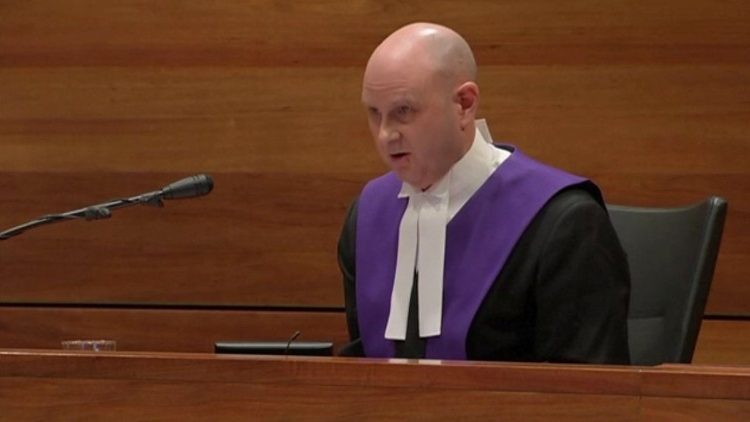 Pells Richter Peter Kidd bei der Urteilsverkündung am Mittwoch