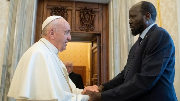 Папа падчас сустрэчы з Прэзідэнтам Паўднёвага Судана
