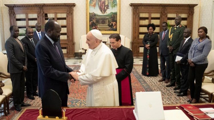 Papež Frančišek je 16. marca letos v avdienco sprejel predsednika Južnega Sudana